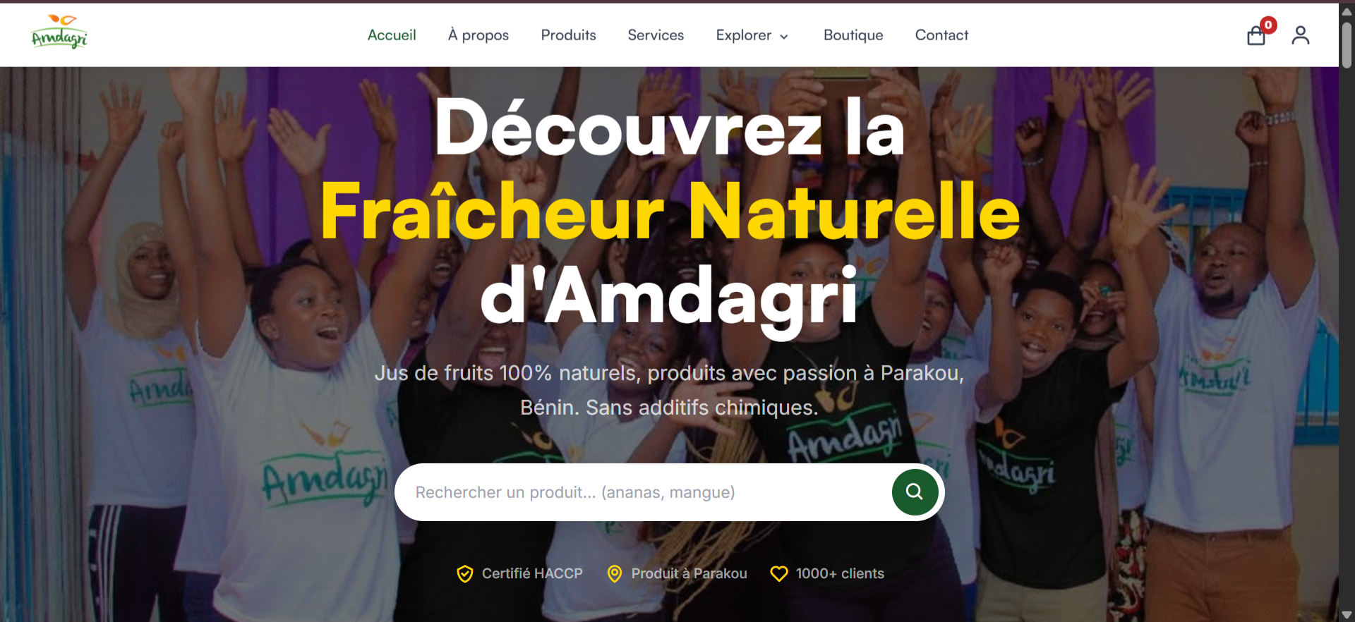 Amdagri Shop e-commerce